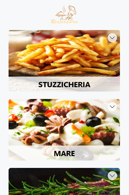 Anteprima del menu RistoraPro Demo